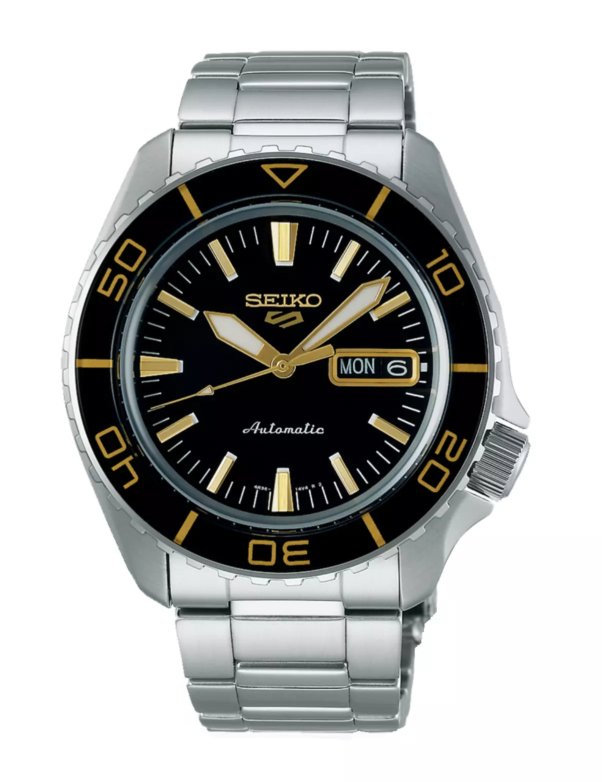 SEIKO MEN'S 5 Sports Automatic Black Dial Watch