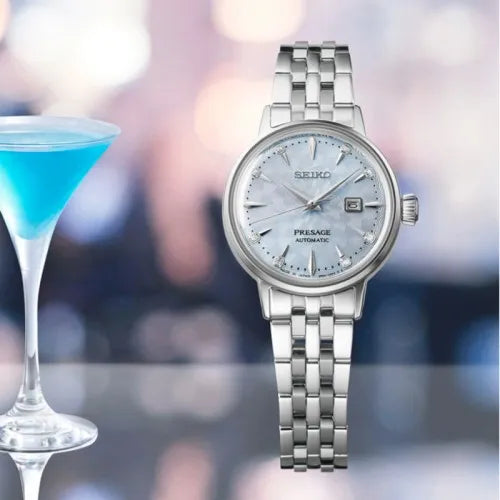 SEIKO WOMEN'S AUTOMATIC PRESAGE "Cocktail Time" Blue Dial Watch