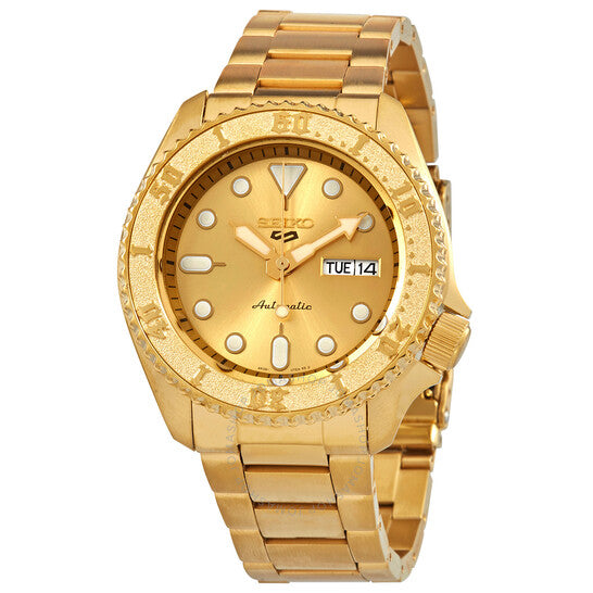 SEIKO MEN'S 5 Sports Gold Metallic Dial Frame Watch