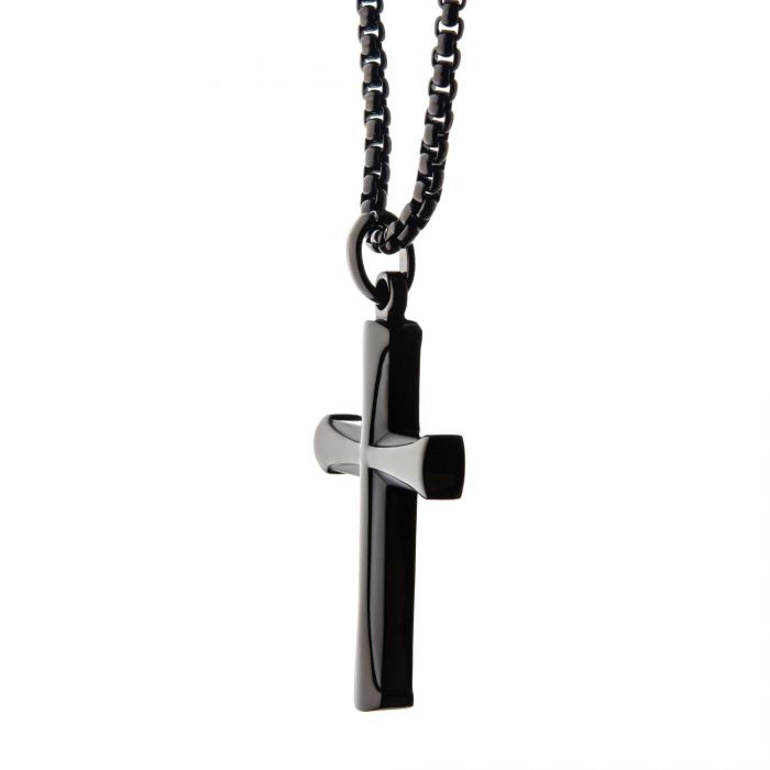 INOX Stainless Steel Black Plated Apostle Cross