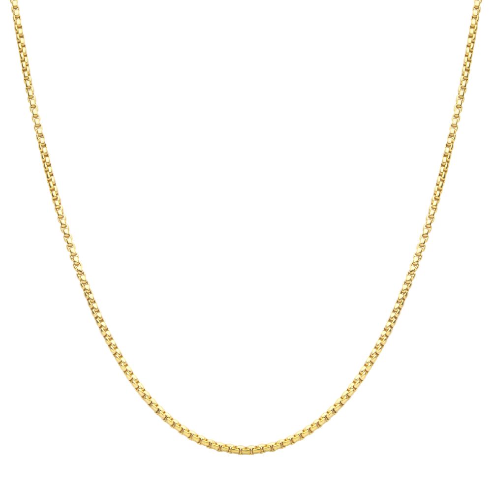 INOX 3mm 18Kt Gold IP Titanium Box Chain Necklace