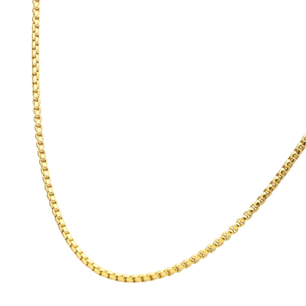 INOX 3mm 18Kt Gold IP Titanium Box Chain Necklace