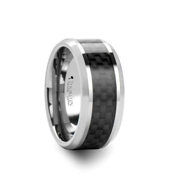 Thorsten "MAXIMUS" Black Carbon Fiber Inlay Tungsten Carbide Men's Wedding Band