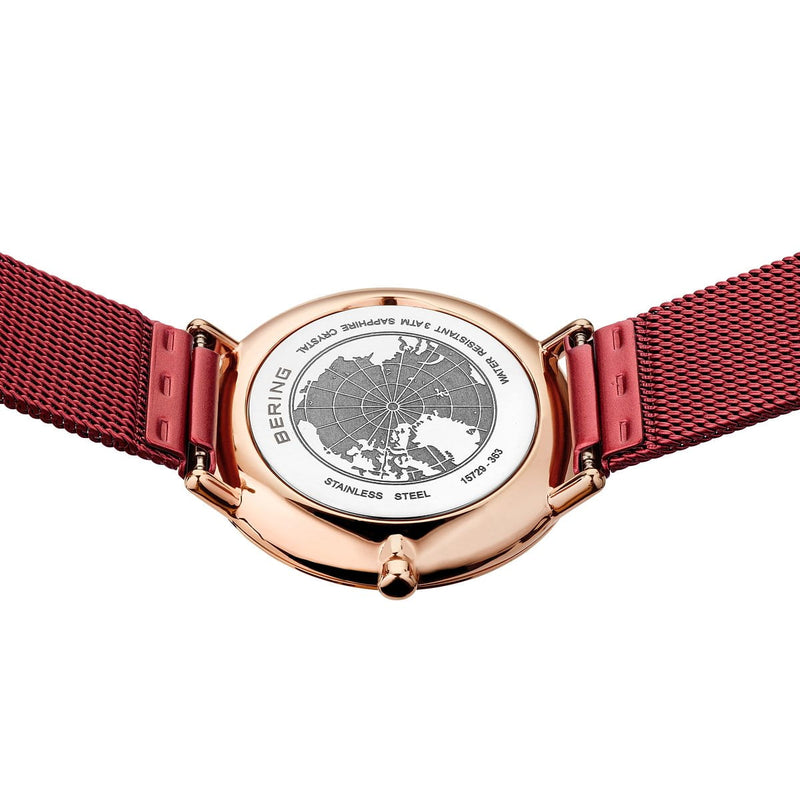 BERING Ultra Slim Polished Rose Gold Watch