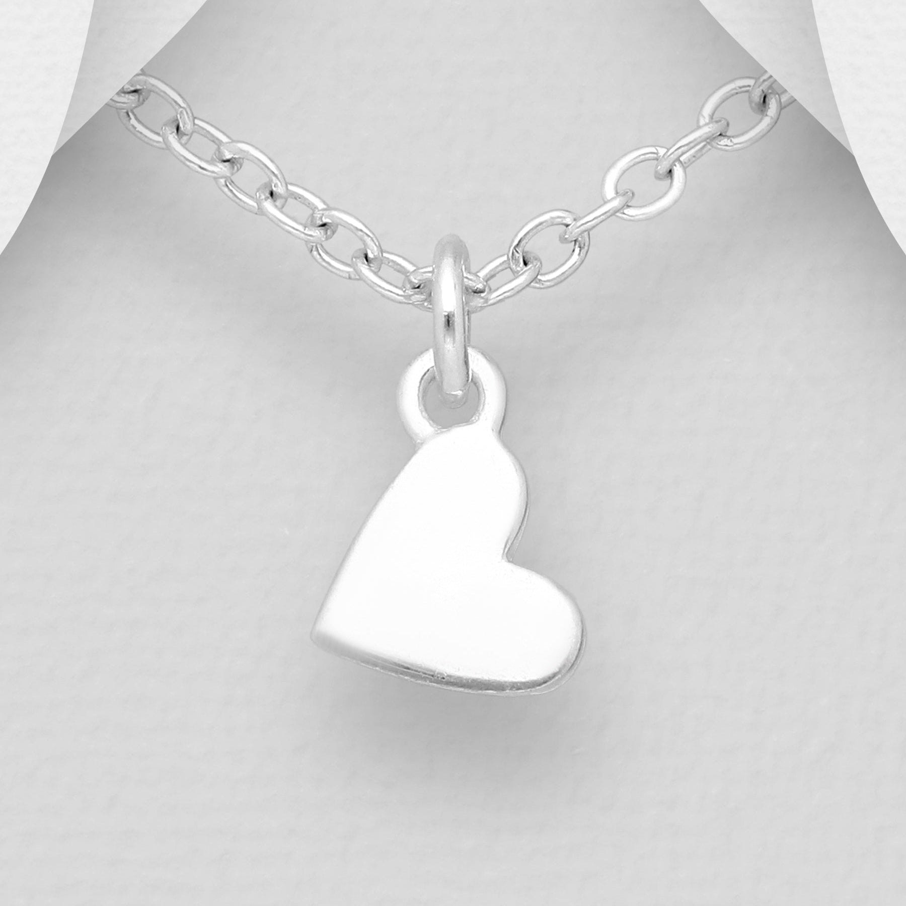 Sterling Silver Mini Heart Pendant Necklace