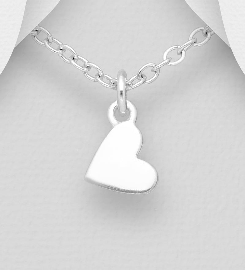 Petite Sterling Silver Heart Pendant