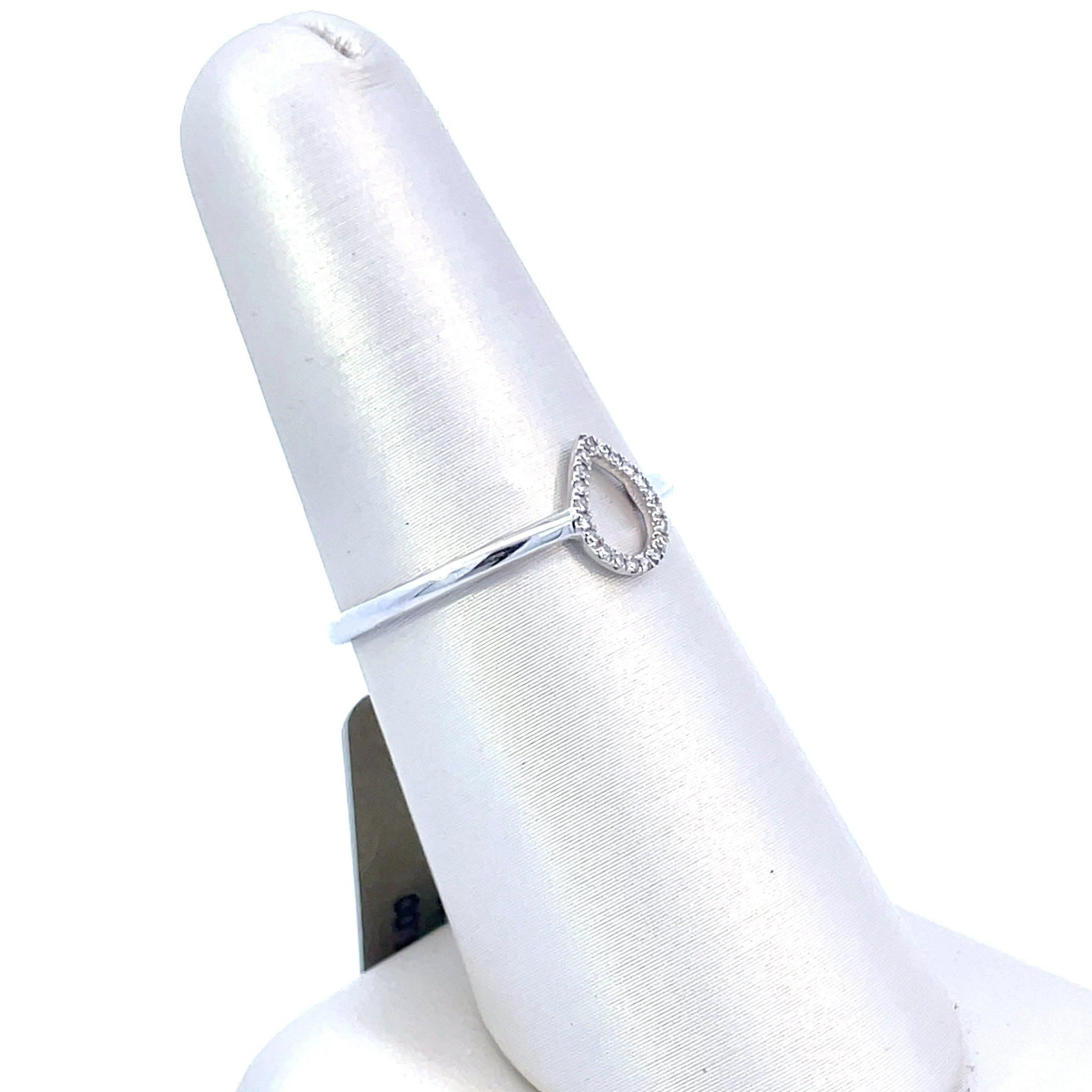 14K White Gold 1/20CT. Diamond Ring