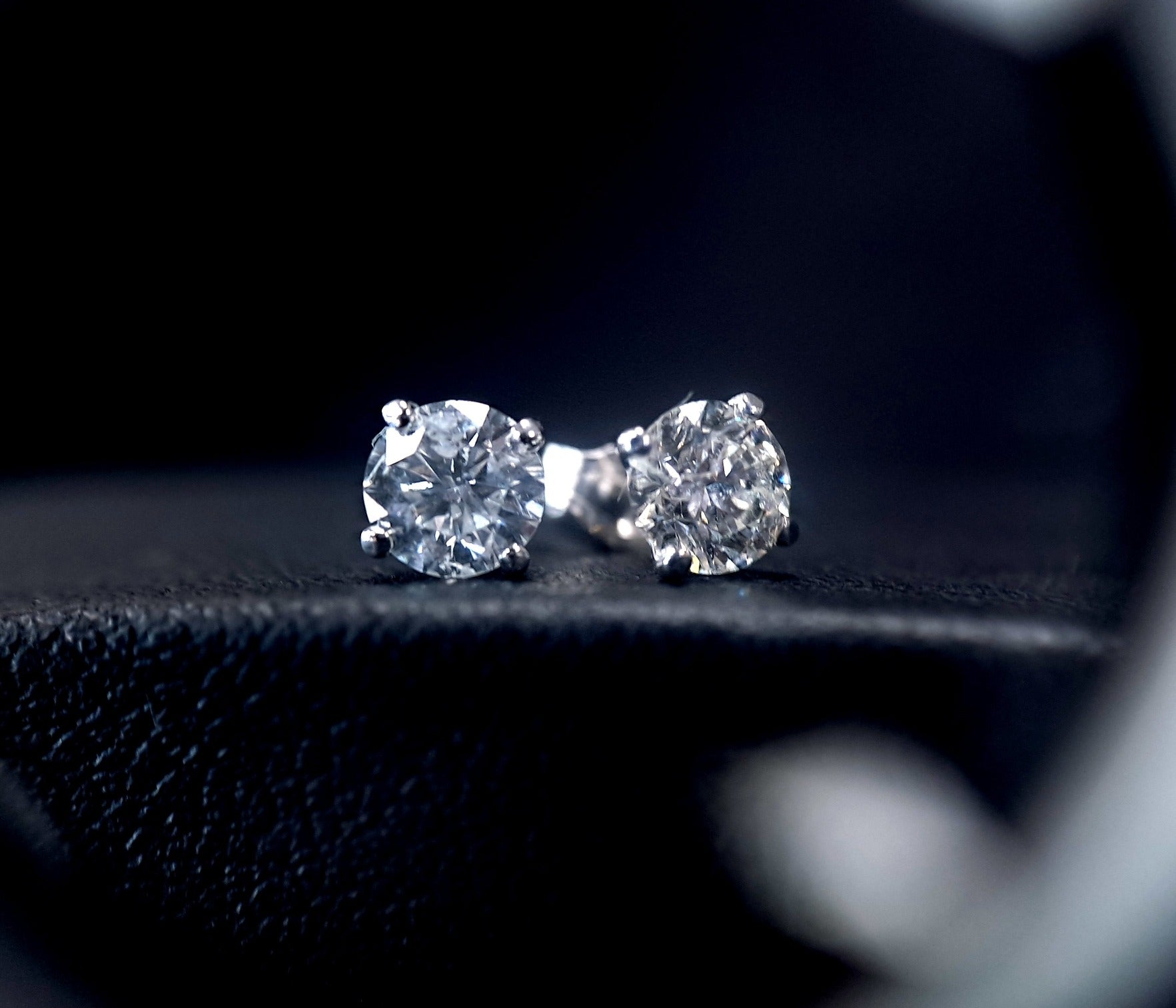 14K White Gold 3/4 CTW Diamond Martini Studs