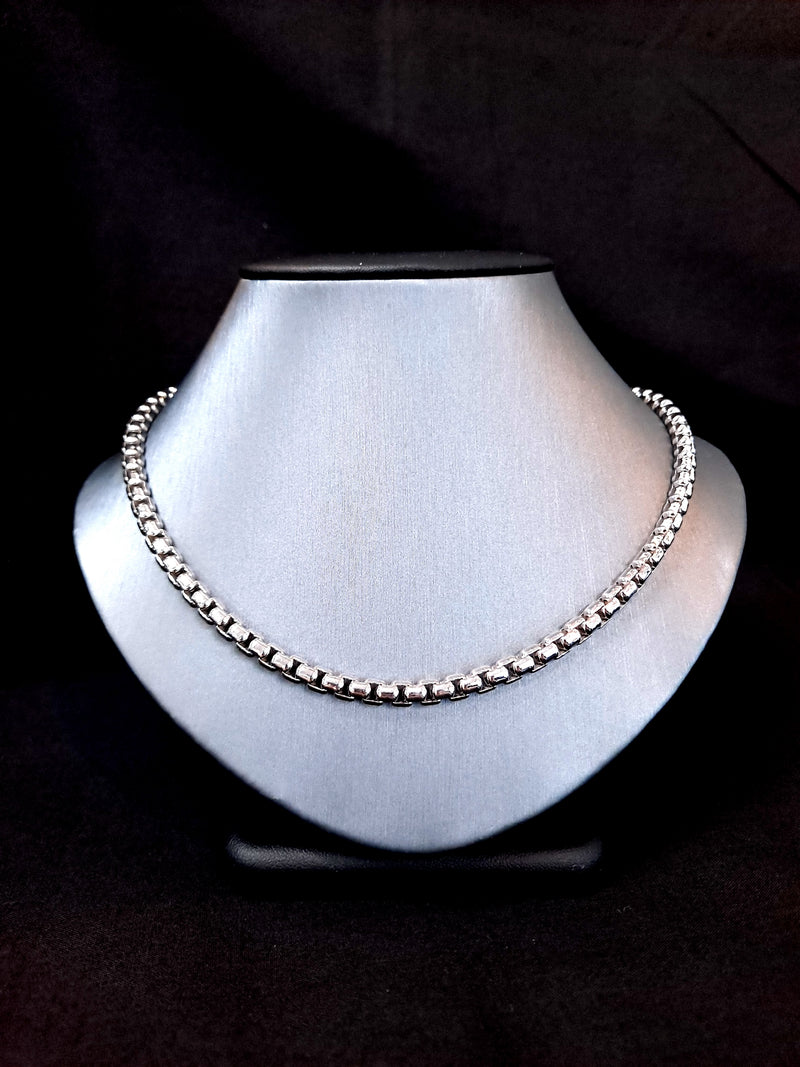 Sterling Silver 20" Rounded Box Chain