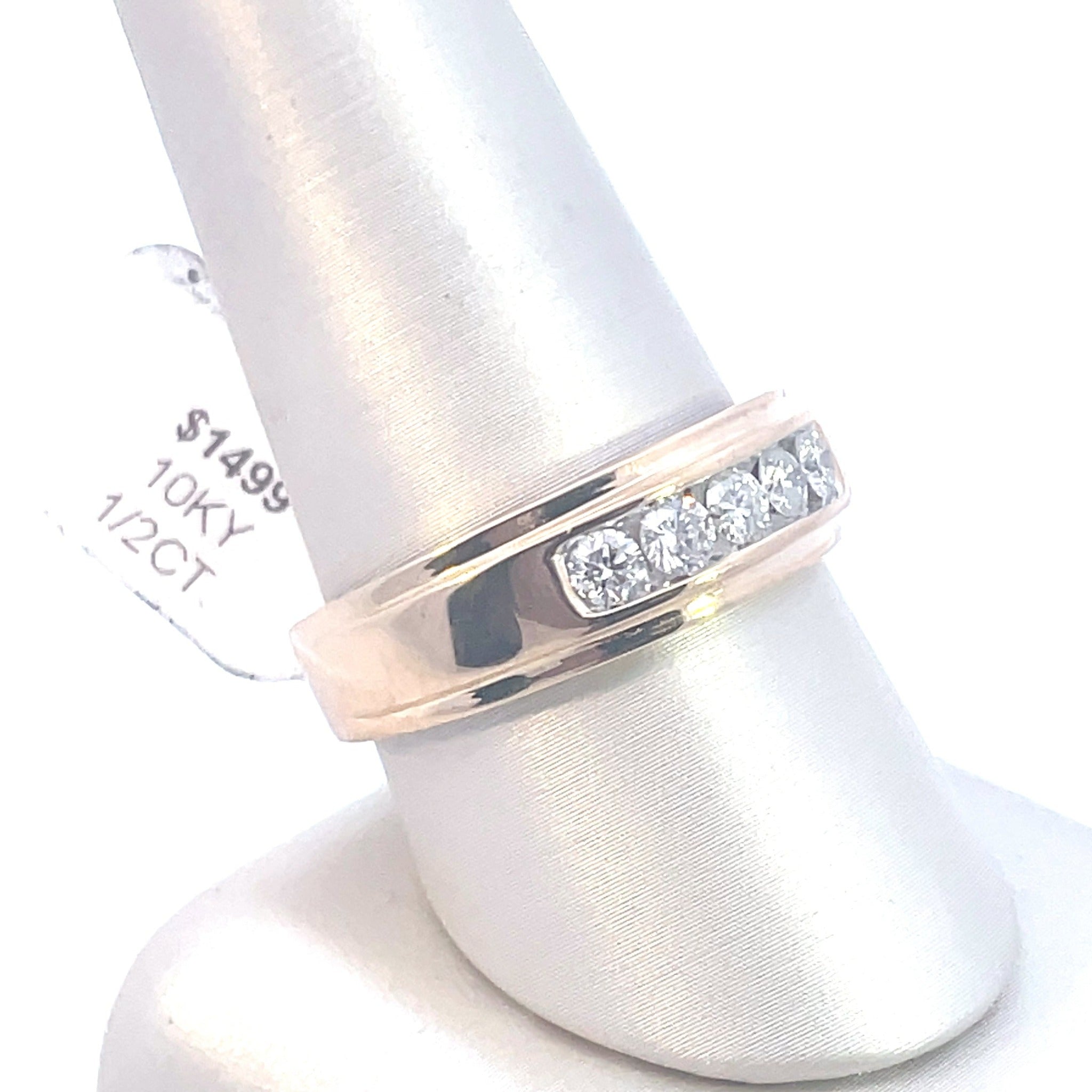 10K Yellow Gold 1/2CT. Men's Diamond Band