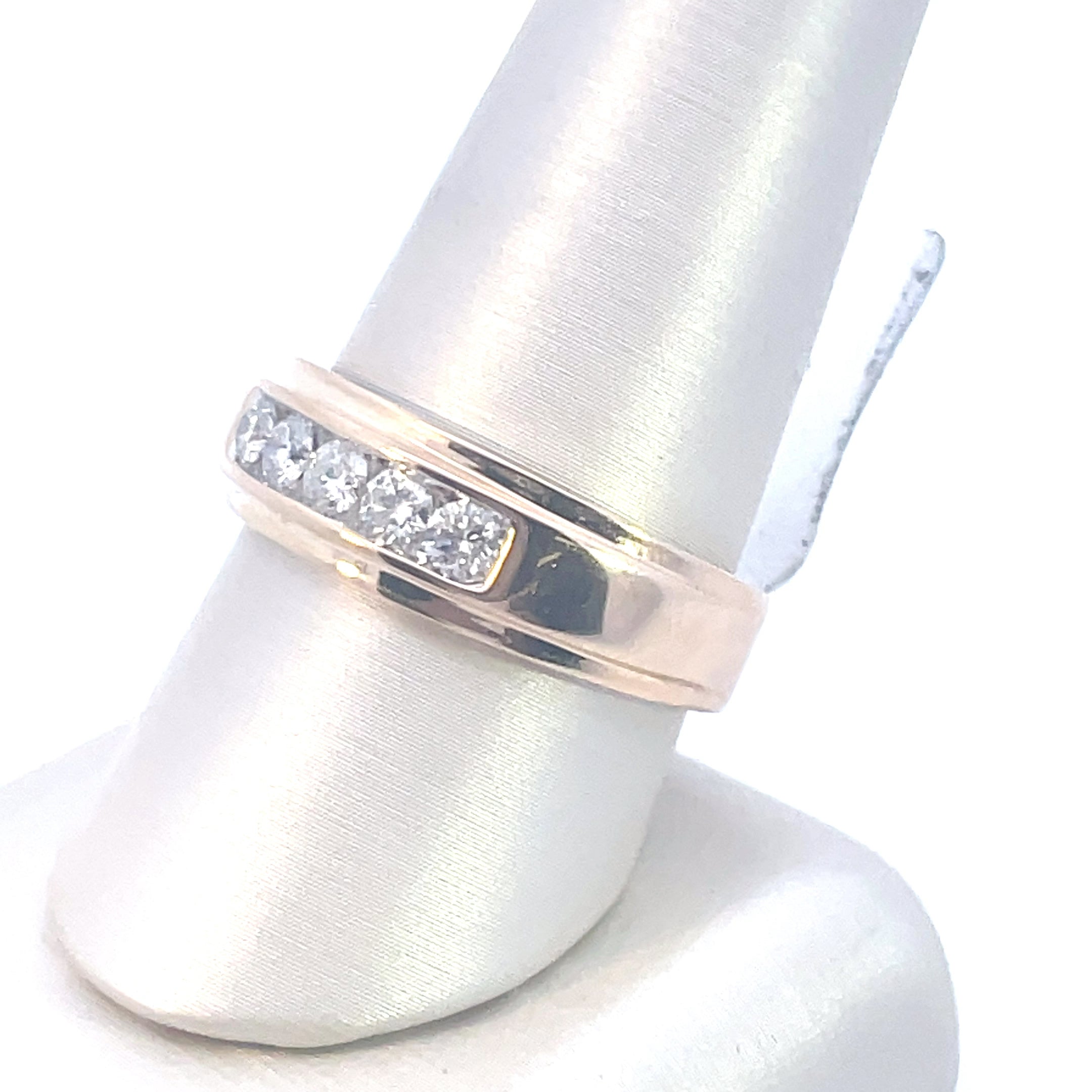 10K Yellow Gold 1/2CT. Men's Diamond Band