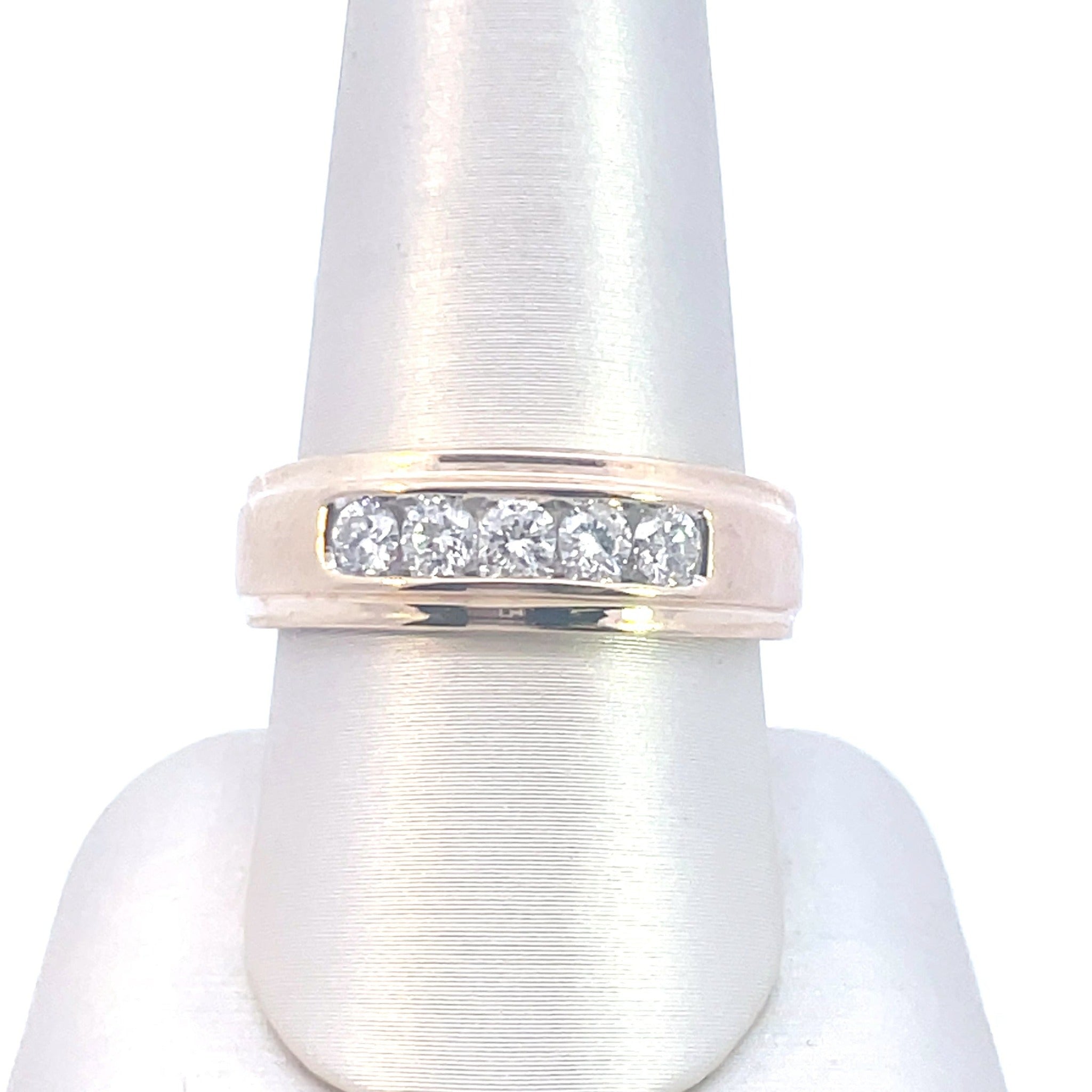 10K Yellow Gold 1/2CT. Men's Diamond Band