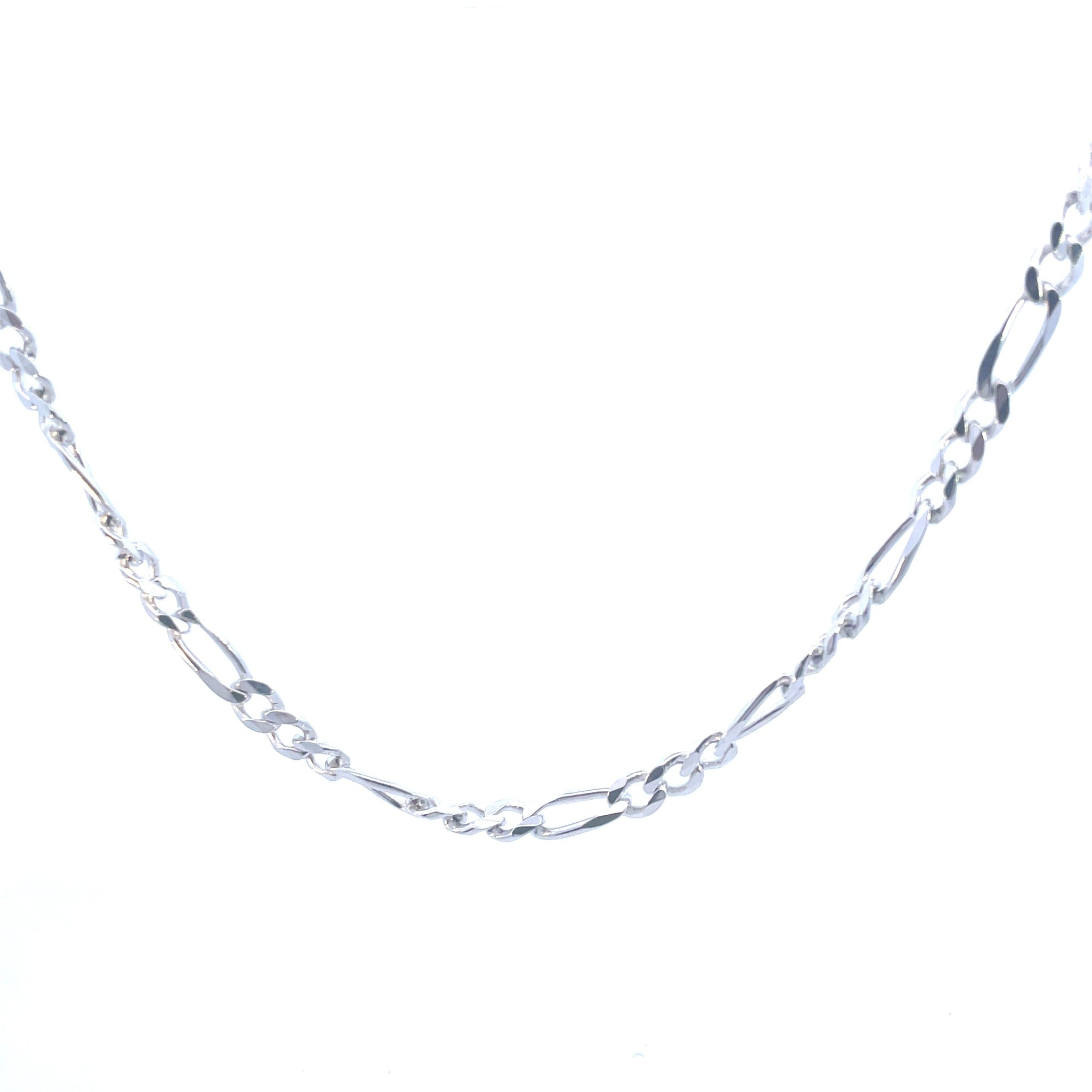 Sterling Silver 24" Figaro Chain 5.5MM