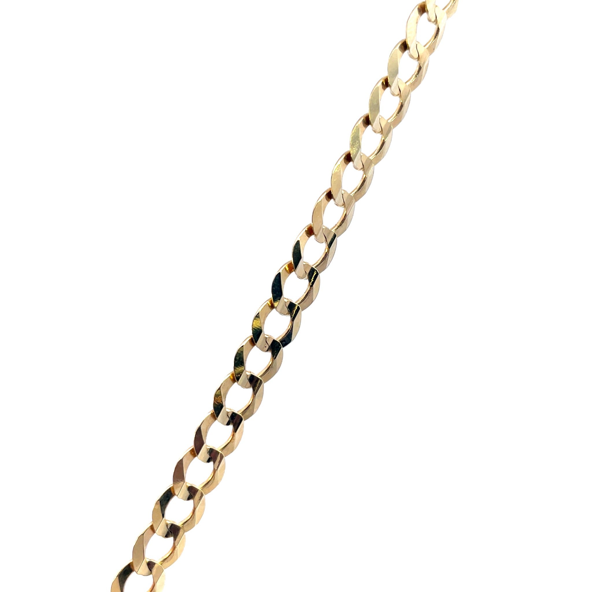 10K Yellow Gold 5MM Curb Link 22" Chain