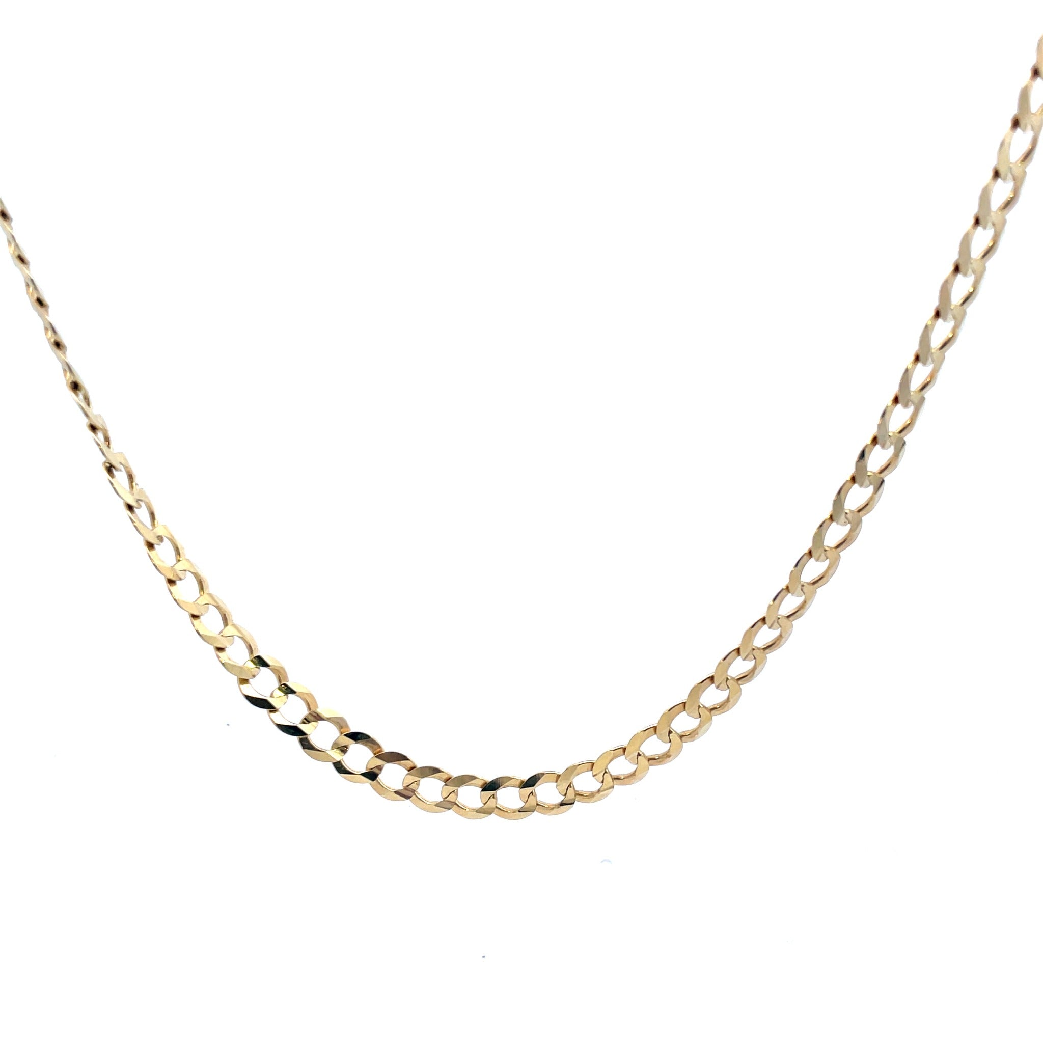 10K Yellow Gold 5MM Curb Link 22" Chain