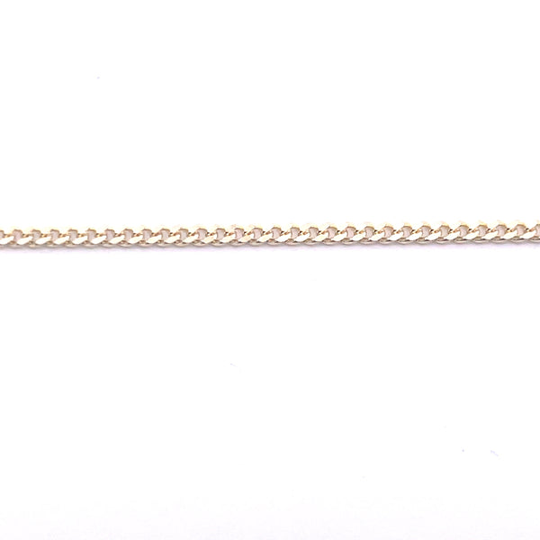 14K Yellow Gold Mini Curb-Link Forever Anklet