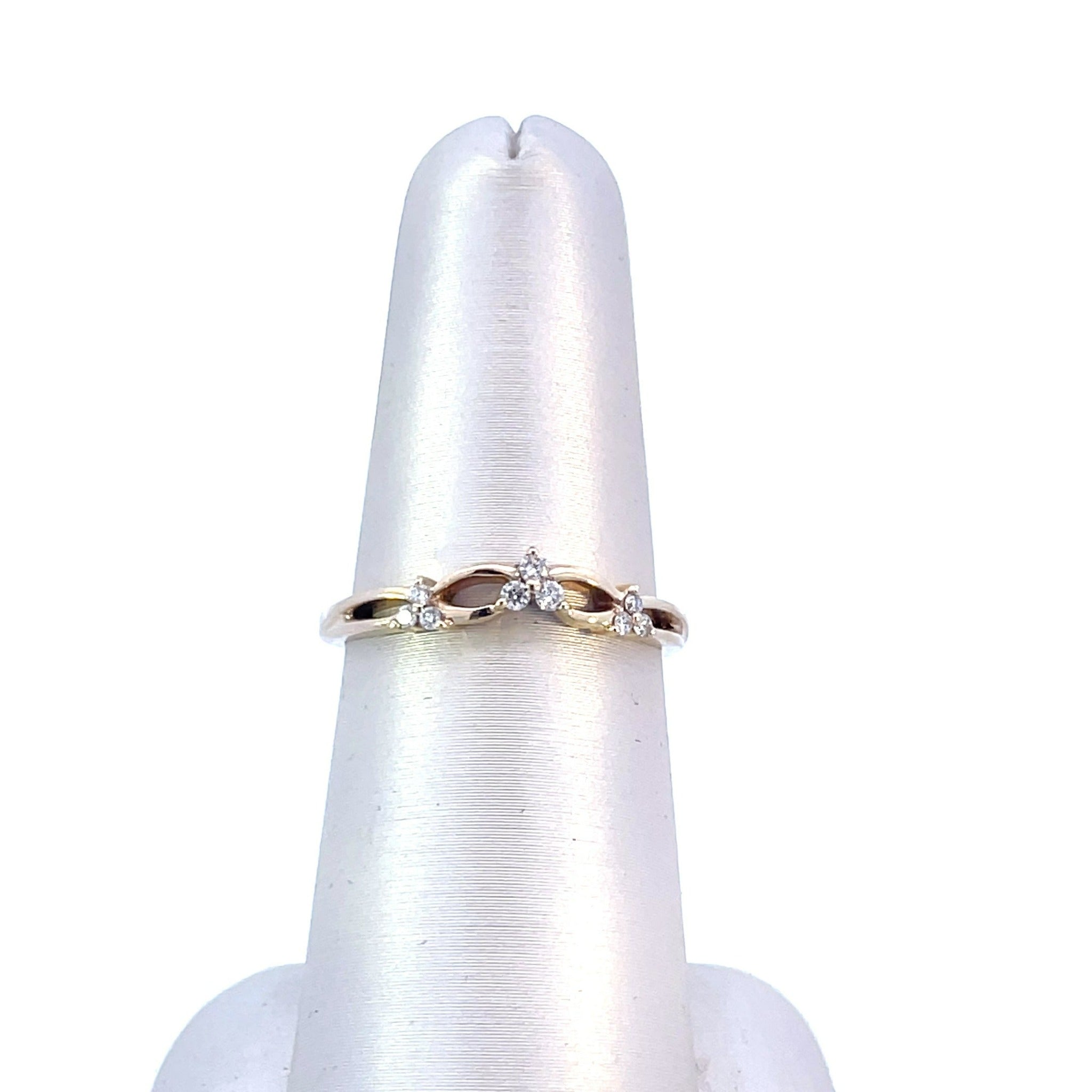 14K Yellow Gold 1/10CT. Diamond Band