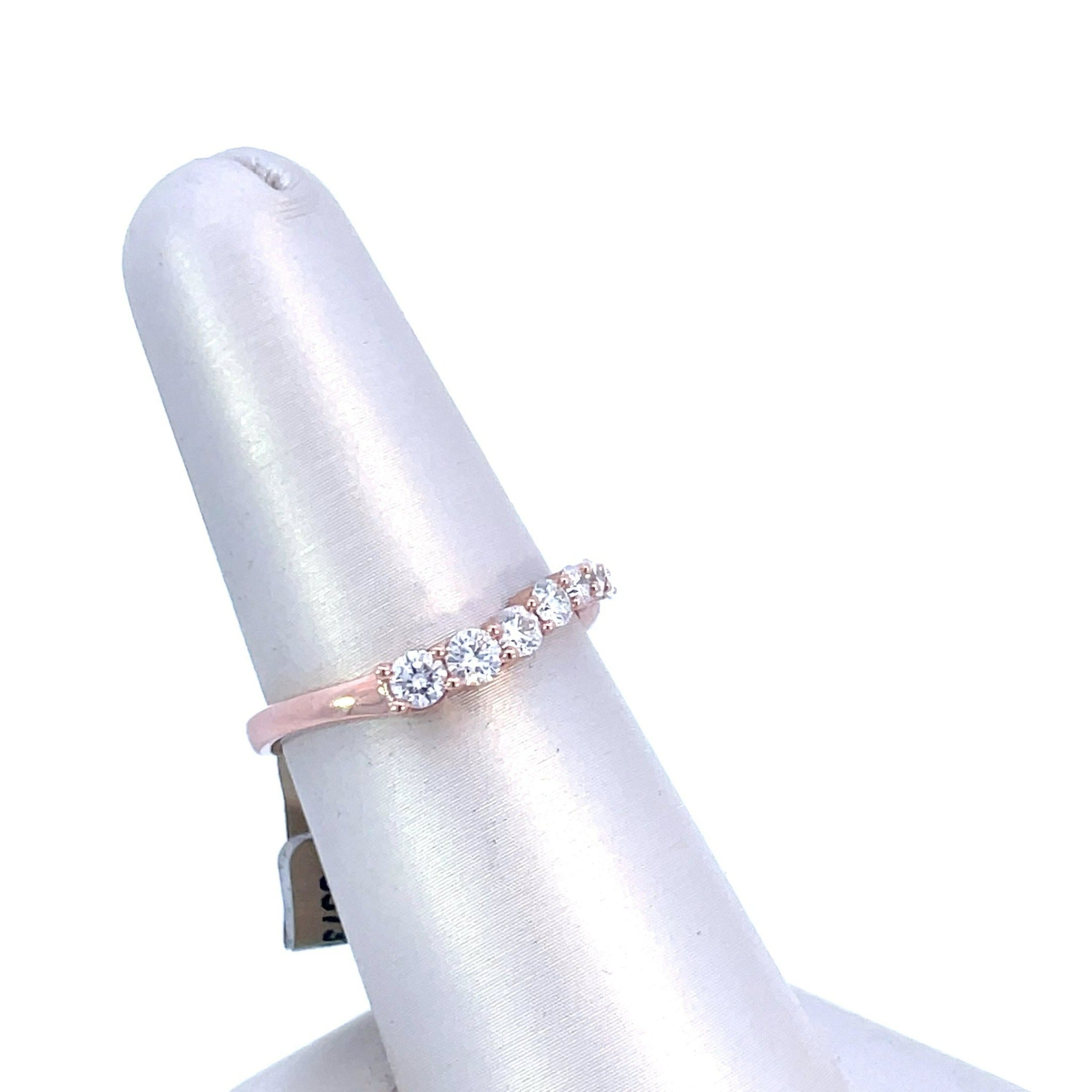 14K Rose Gold 1/2CT. Graduated Diamond Ring