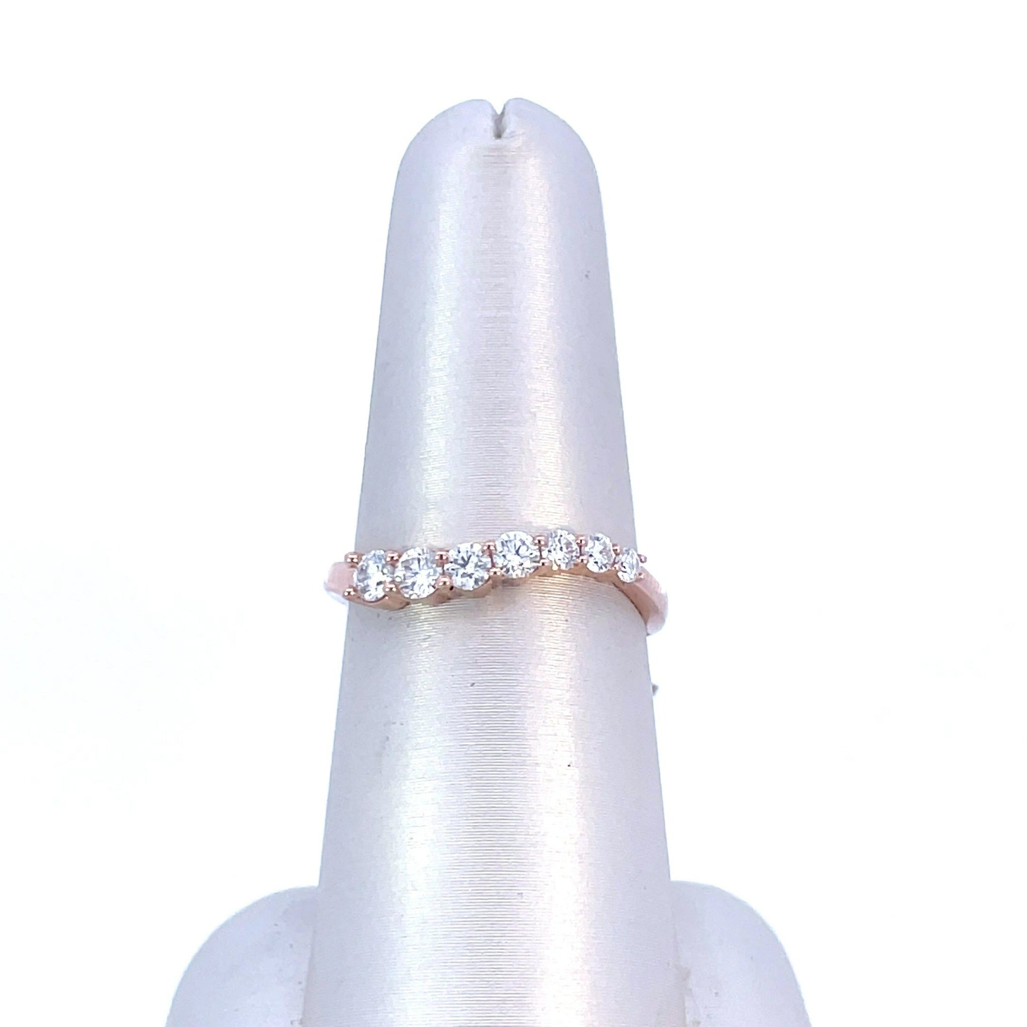 14K Rose Gold 1/2CT. Graduated Diamond Ring