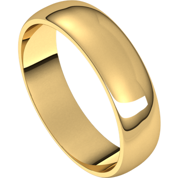 Estate Collection:14K Yellow Gold 4.8MM Plain Wedding Band