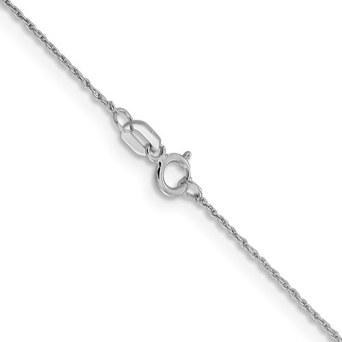10K White Gold 18" Loose Rope Chain
