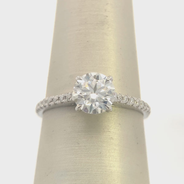 10K White Gold 1CT. Accented Moissanite Engagement Ring