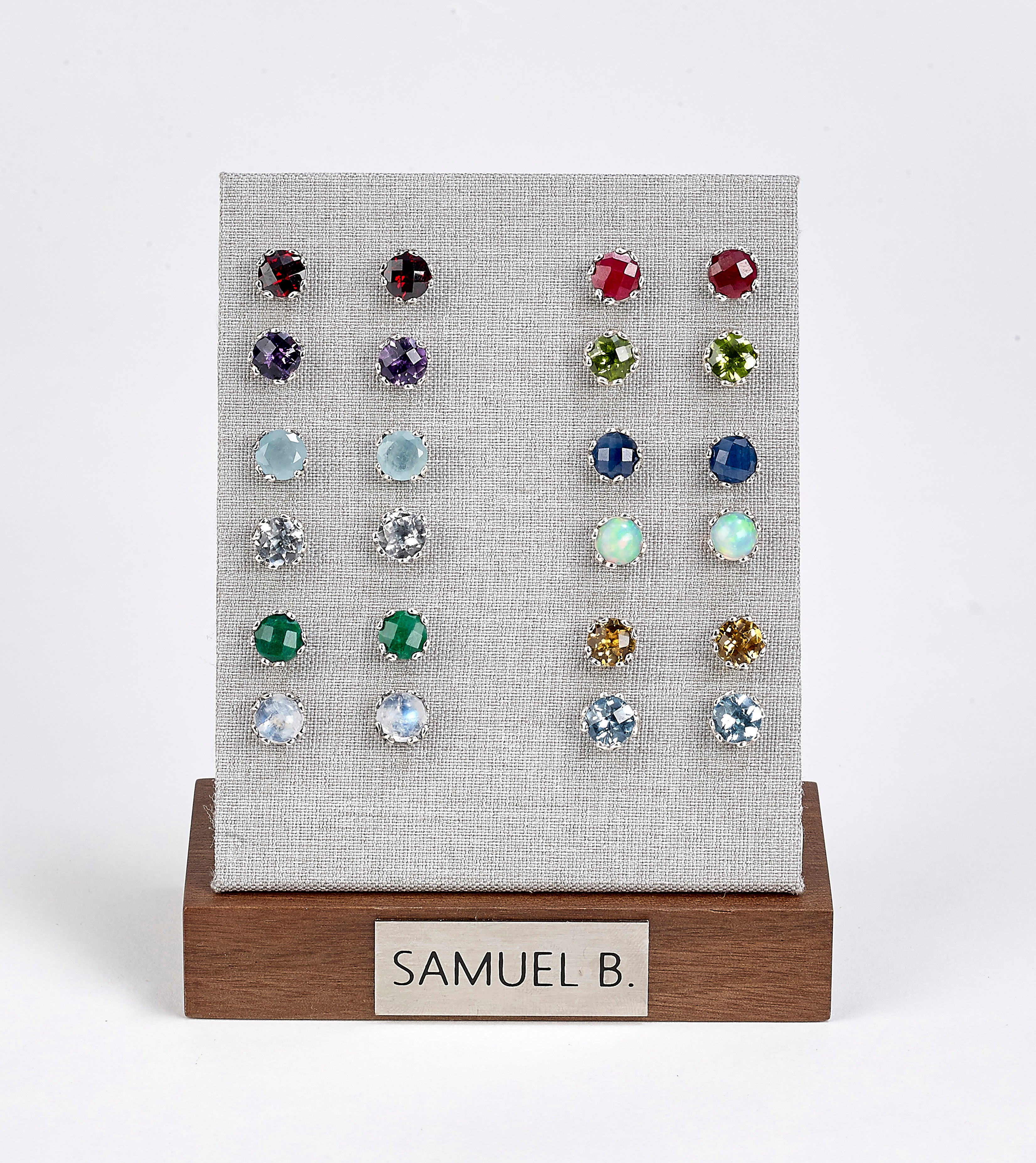 Samuel B. Birthstone Glow Studs