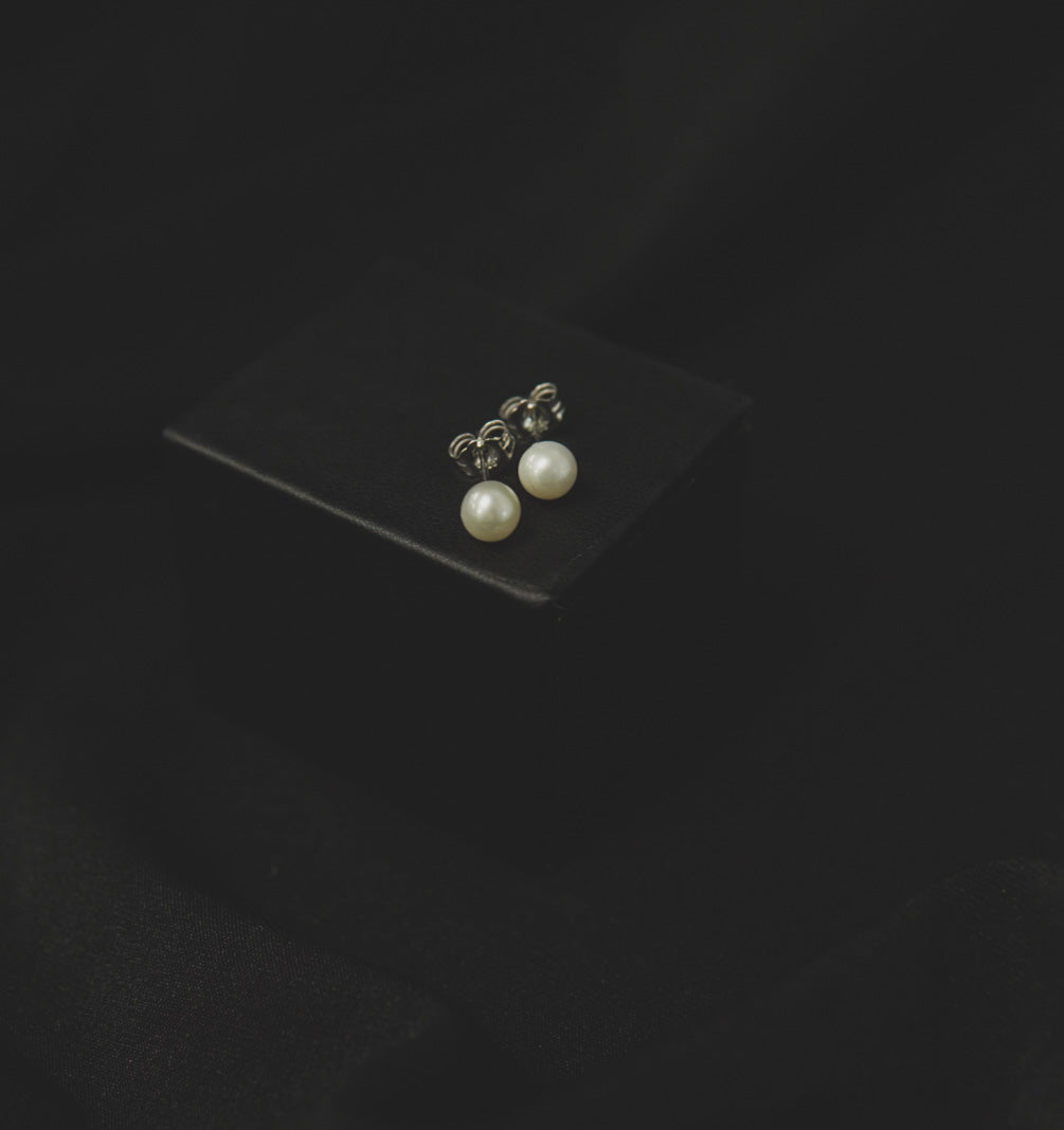 Sterling Silver Freshwater Pearl Stud Earrings