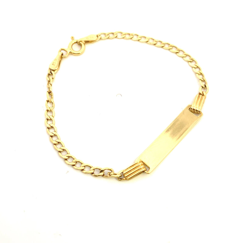 10K Yellow Gold Engravable 5.5" Baby Bracelet