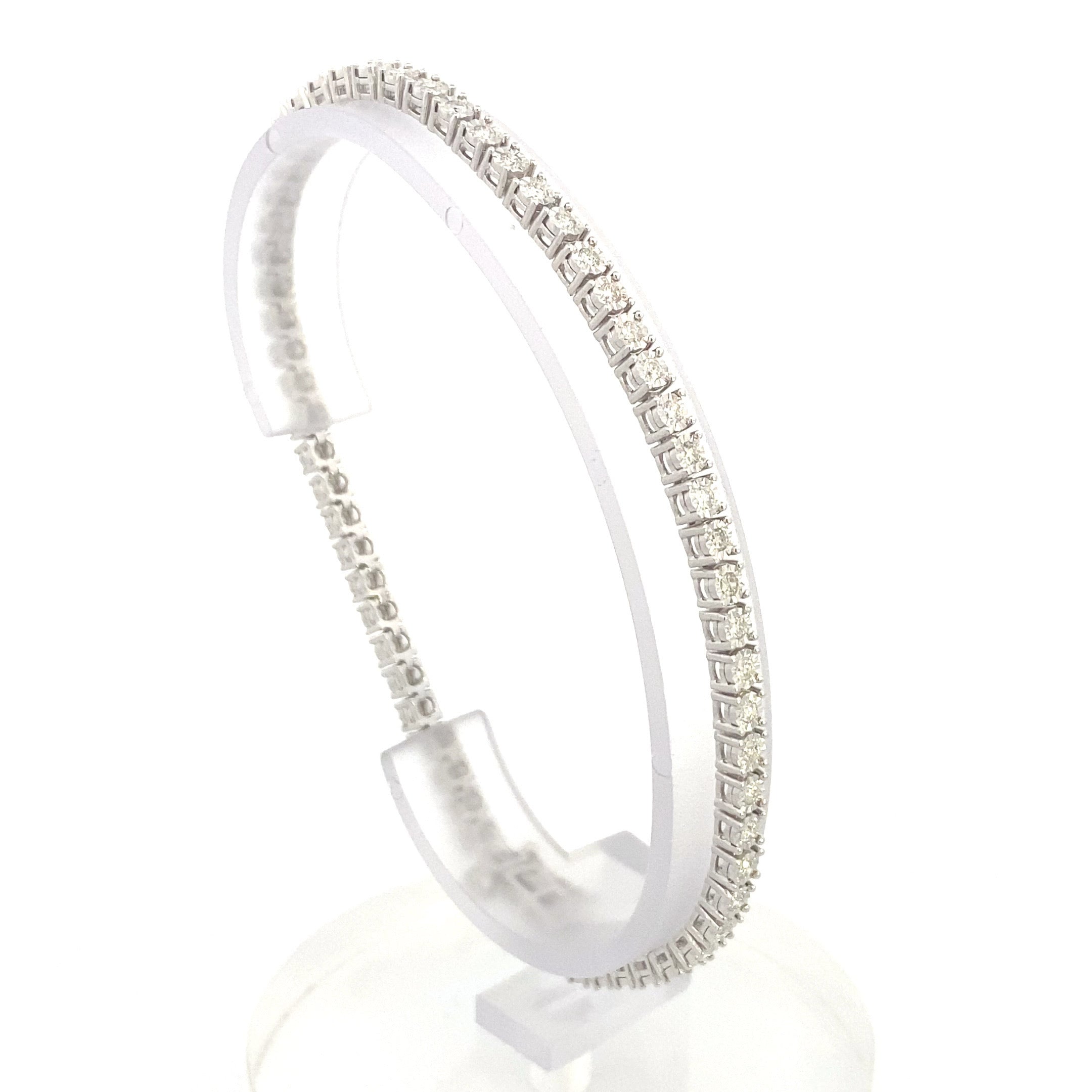 Sterling Silver 1CT. Lab-Grown Diamond Tennis Bracelet