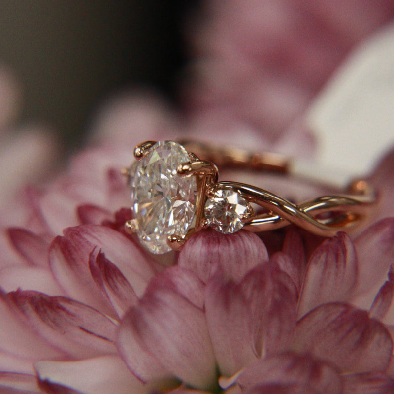 14K Rose Gold "ANASTASIA" 2CT. Lab-Grown Diamond Engagement Ring