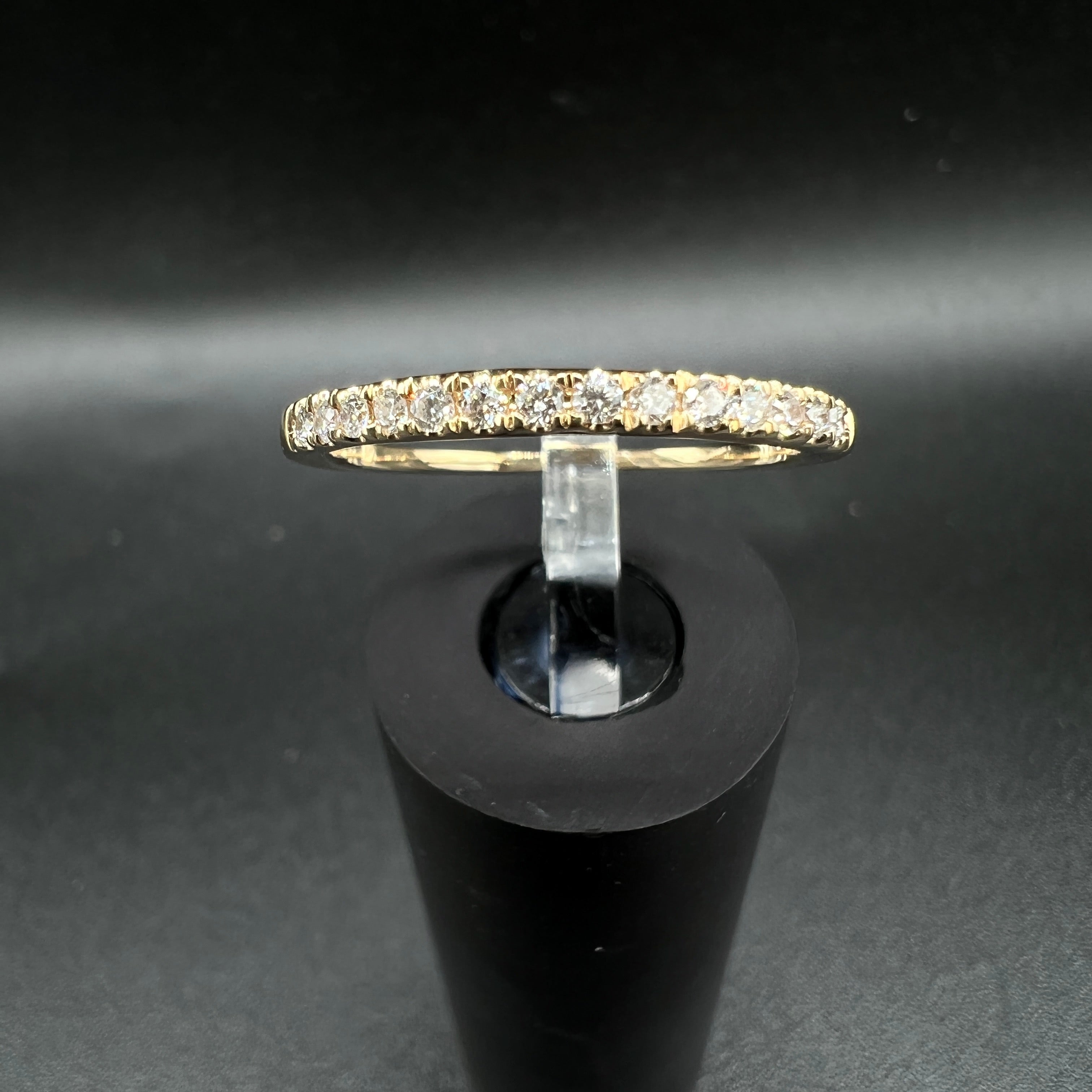 14K Yellow Gold 1/6CT Prong Set Diamond Band