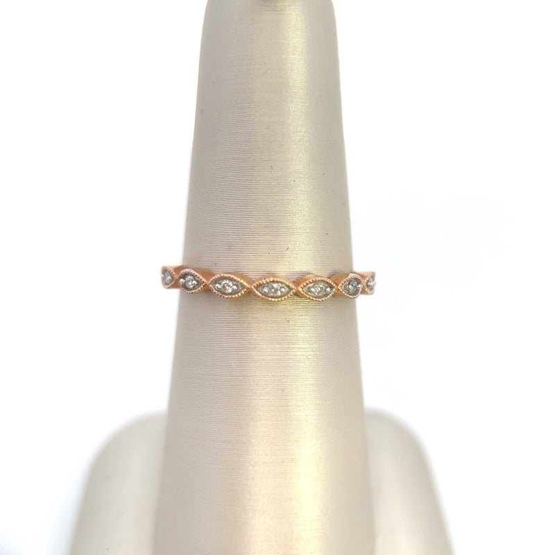 10K Rose Gold .05ct Diamond Band