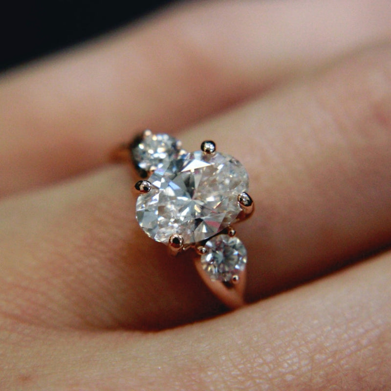 14K Rose Gold "ANASTASIA" 2CT. Lab-Grown Diamond Engagement Ring