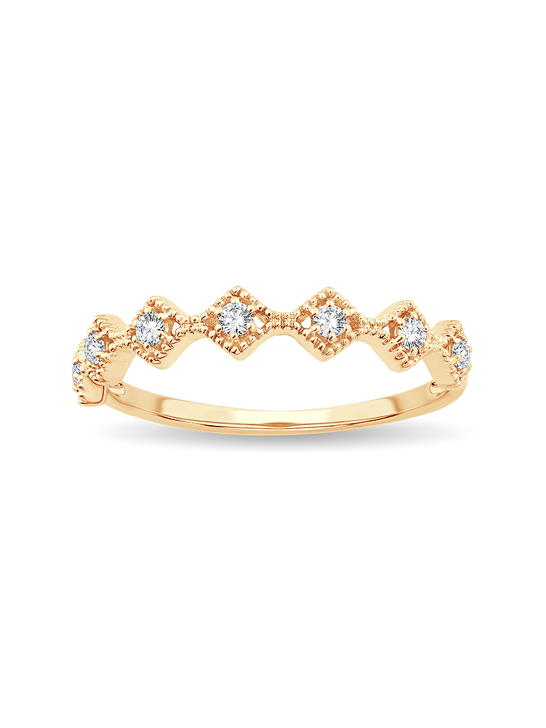 10K Yellow Gold Lab-Created Diamond Band