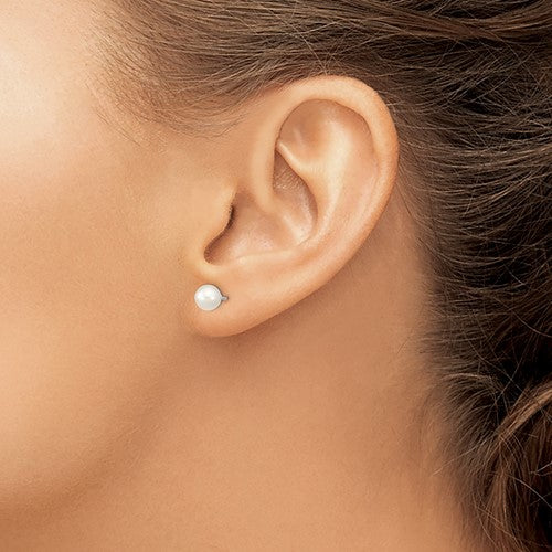 Sterling Silver Freshwater Pearl Stud Earrings