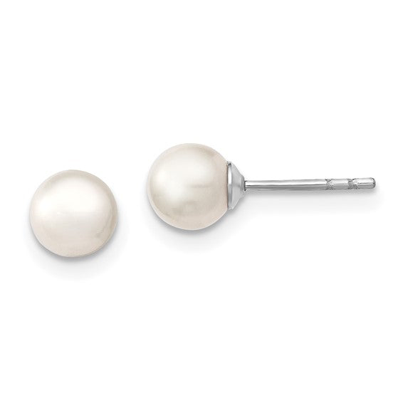 Sterling Silver Freshwater Pearl Stud Earrings