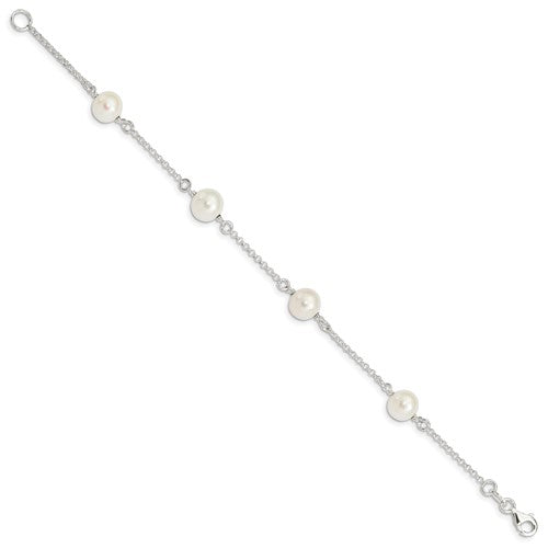 Sterling Silver Cultured Pearl Bracelet