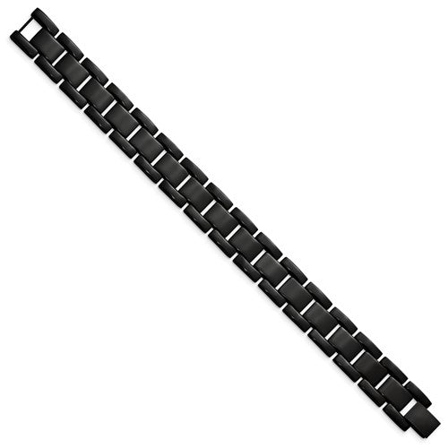 Stainless Steel Polished Black IP-Plated Bracelet