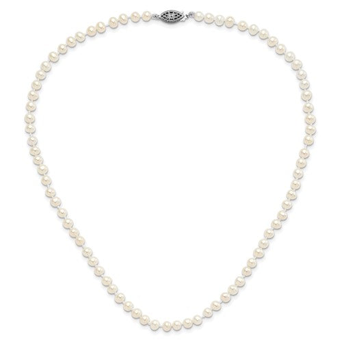 Sterling Silver 20" Freshwater Pearl Necklace