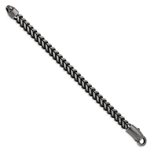 Men's Stainless Steel Antiqued & Brushed Heavy Wheat Bracelet