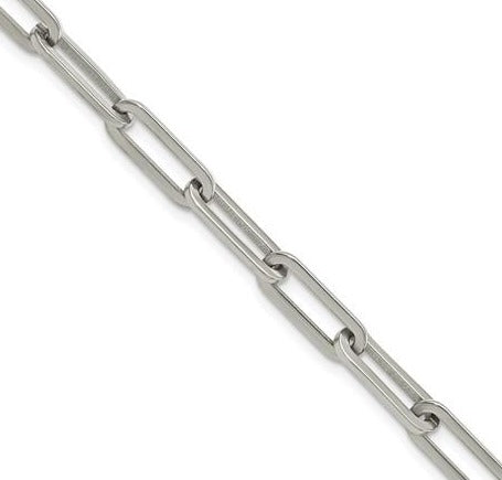 14K White Gold Paperclip Forever Bracelet