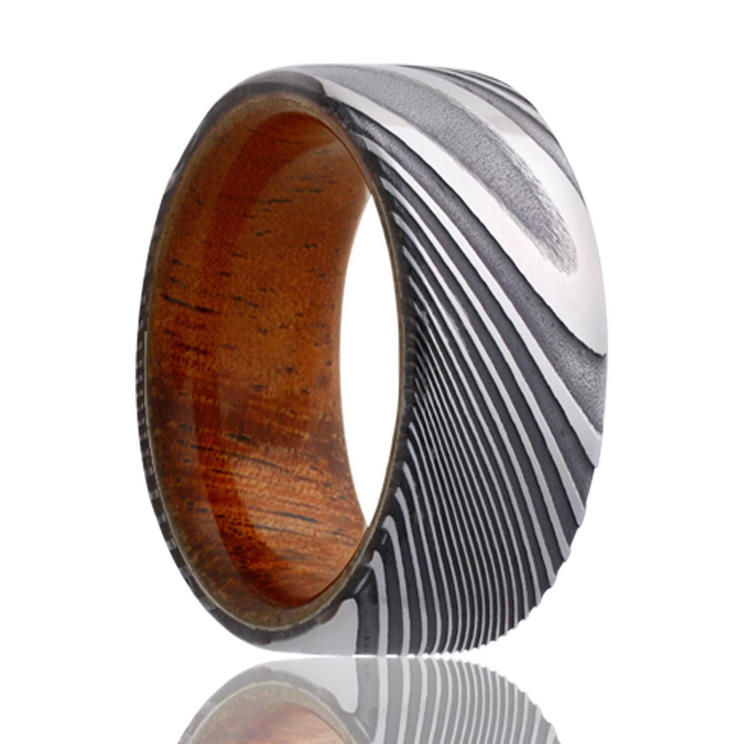 Damascus Steel 8mm Men's Ring