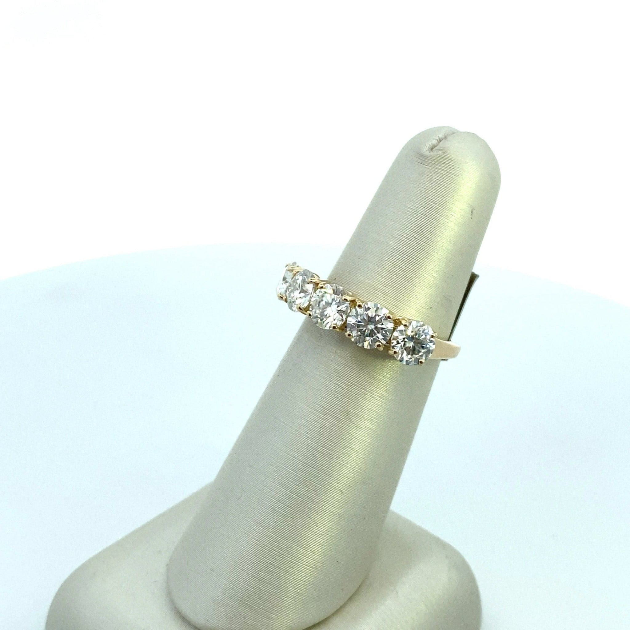 14K Yellow Gold 2.25CT Moissanite Ring