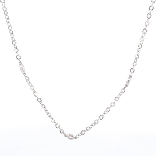 14K White Gold 1/2 CTW. Diamonds-by-the-Yard Necklace