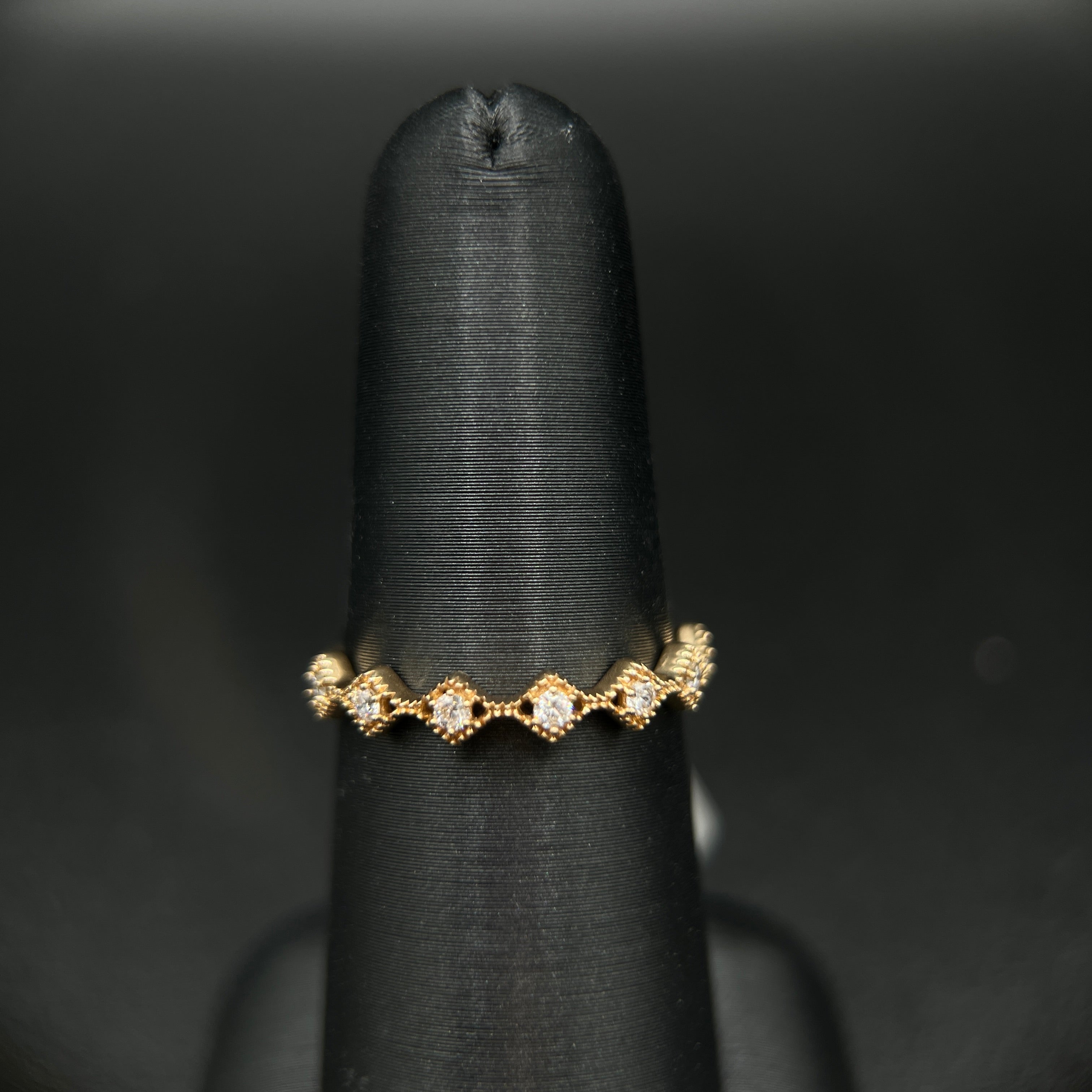 10K Yellow Gold Lab-Created Diamond Band