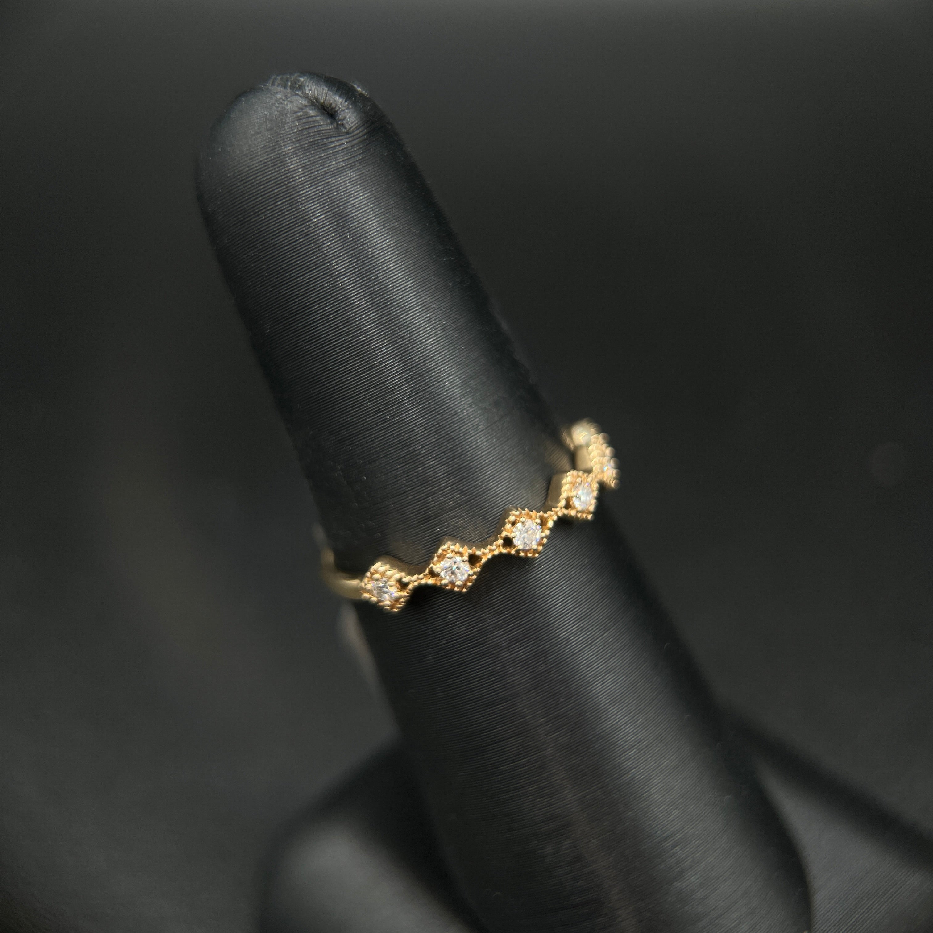 10K Yellow Gold Lab-Created Diamond Band