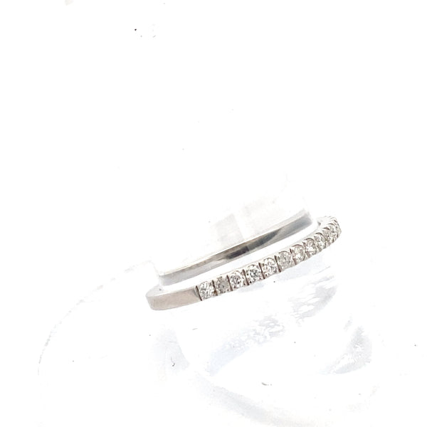 Sterling Silver 1/8CT. Moissanite Wedding Band