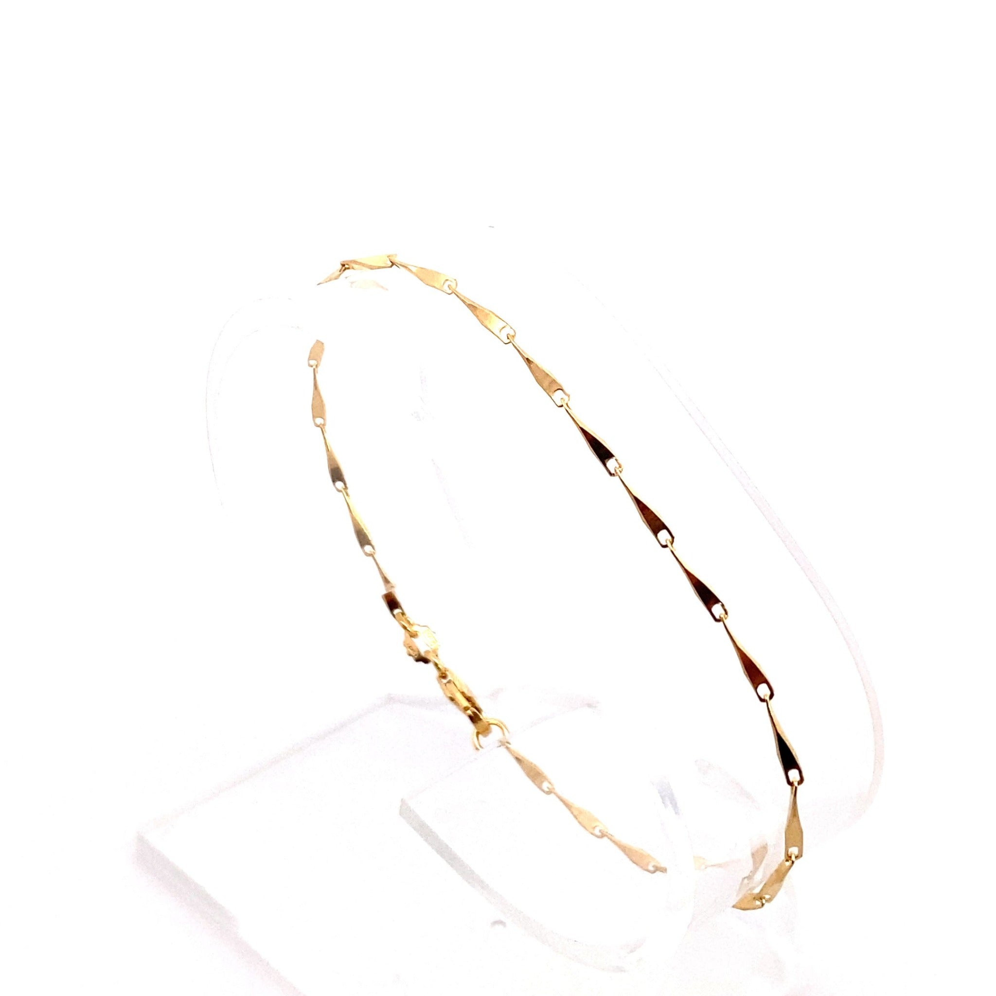 14K Yellow Gold 3D Fancy Chain Bracelet