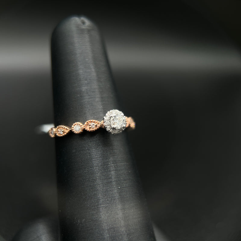 10K Rose Gold 1/4CT. Diamond Promise Ring
